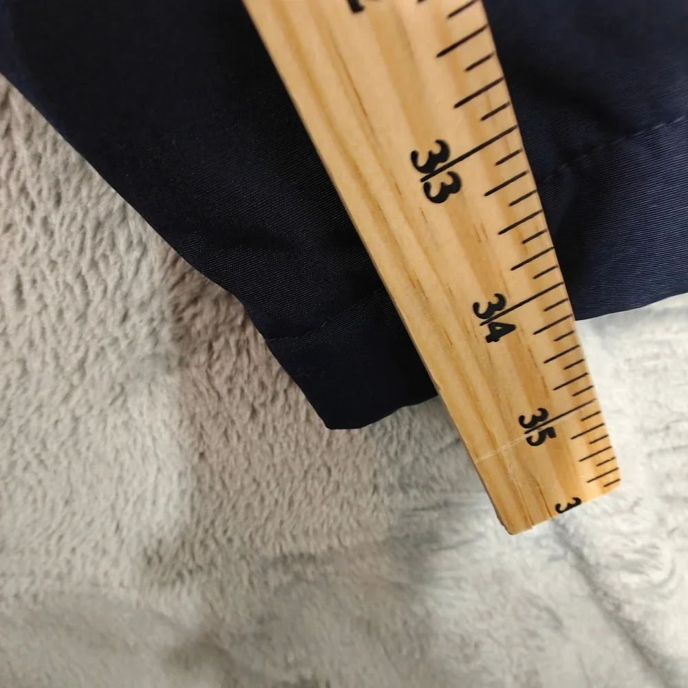 J Crew Heavy Parka Jacket Mens Large Navy Blue Sherpa Lined Hood Hooded AF021